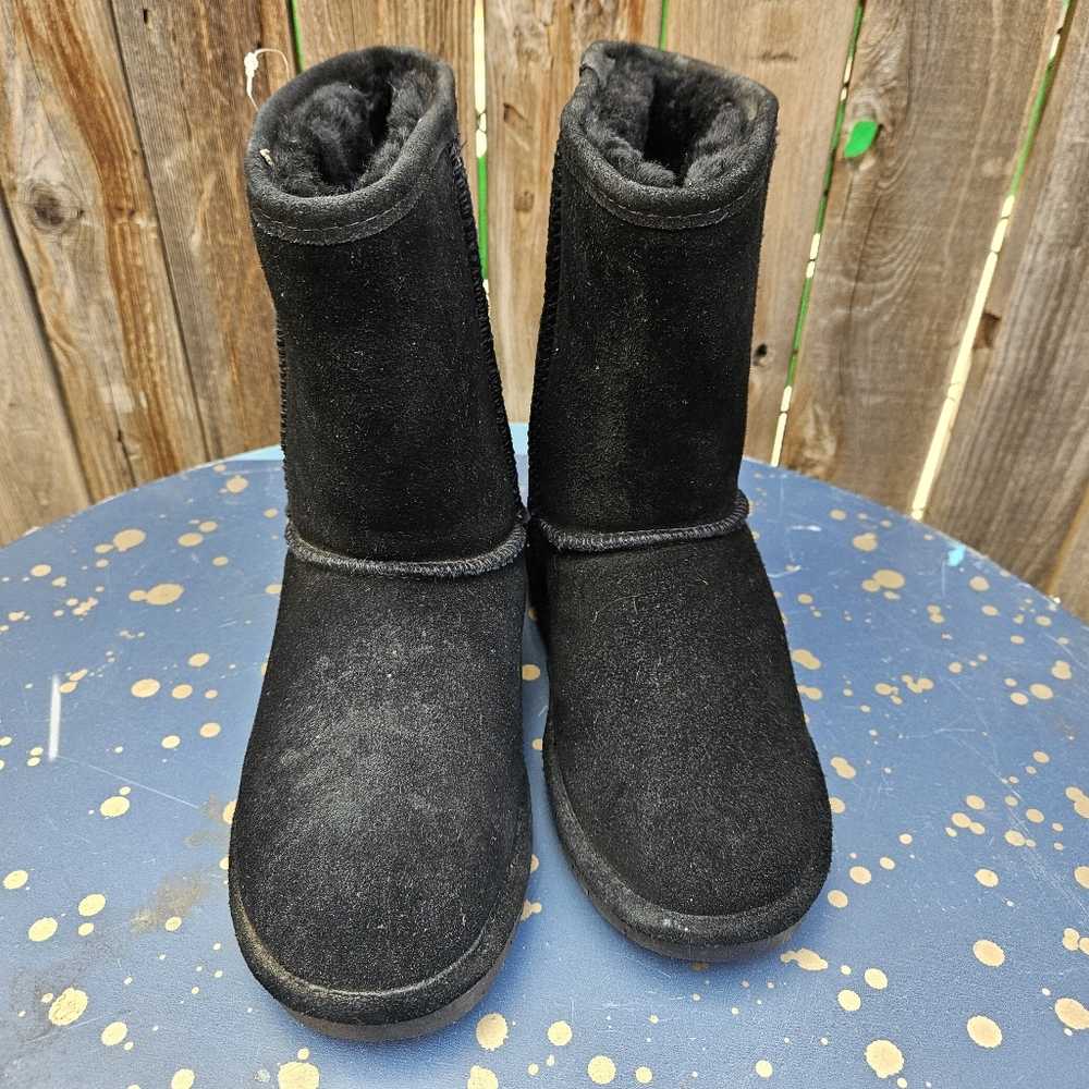 Bearpaw Black Suede Boots Women Size 5 - Picture 3 of 15